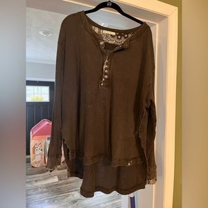 We the free waffle knit shirt